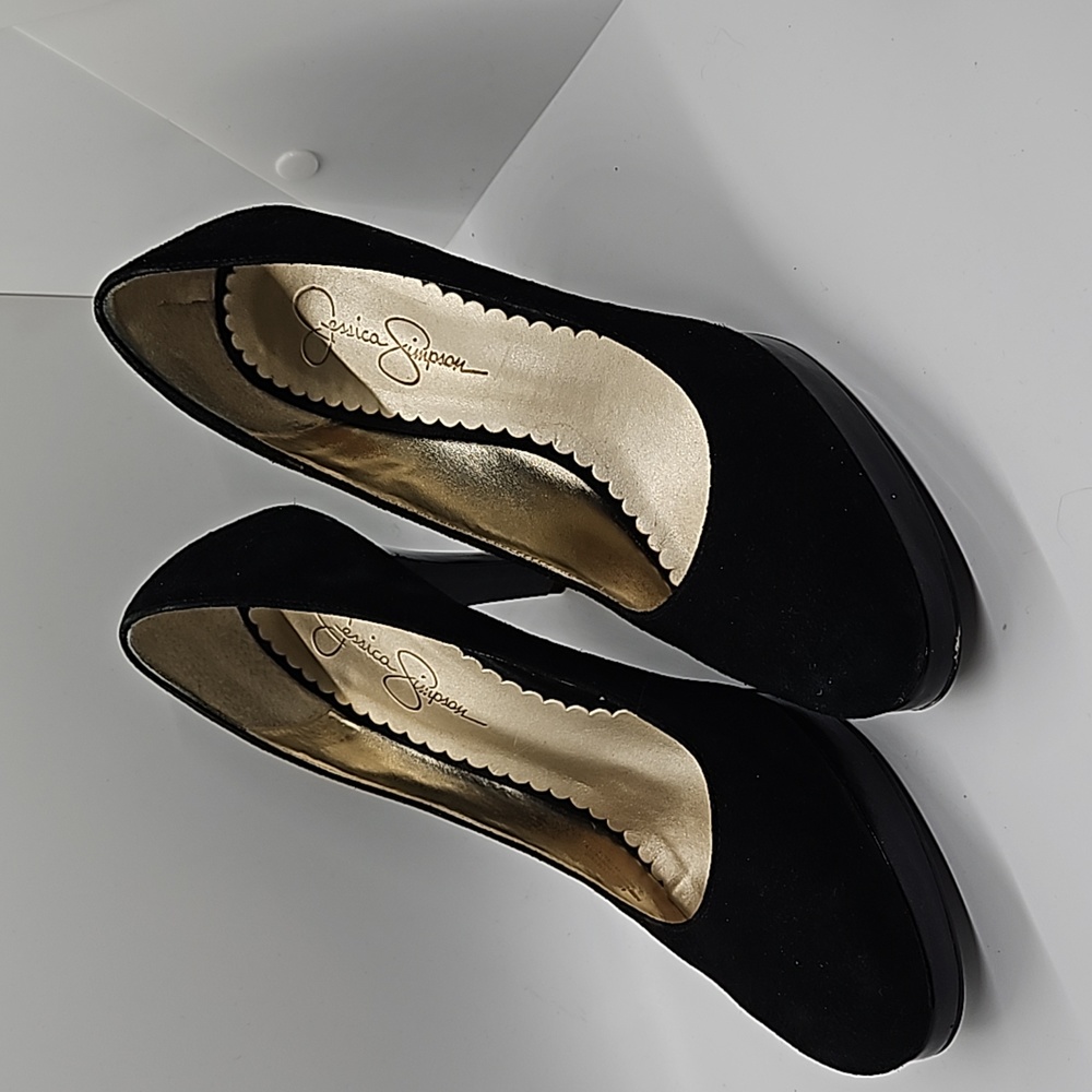 Jessica Simpson black suede heels size 8